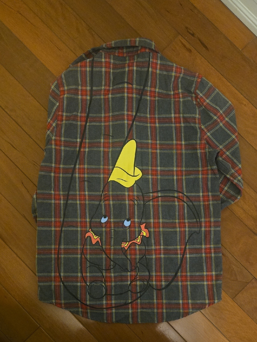 Disney Red and Gray Plaid Flannel Shirt
